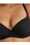  Soutien-gorge à bretelles en dentelle Bloom Demi Push Up Aerie Sunnie Noir