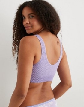  Soutien-gorge rembourré sans coutures Aerie Superchill Vooplette délavé violet