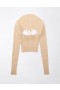  Aerie – Kurzer, geraffter Pullover in Beige