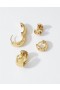  Aerie Chunky Huggie Basic Hoop Pack Schmuck Gold