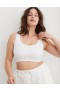  Aerie Superchill Nahtloser Scooplette-BH aus Baumwolle Weiß