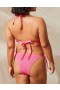  Aerie Crinkle Cheekiest Bikinihose zum Binden in Koralle/Orange
