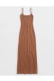  Aerie Figurbetontes Maxikleid Braun