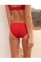  Aerie Crinkle-Bikinihose mit voller Bedeckung Rot