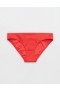  Aerie Crinkle-Bikinihose mit voller Bedeckung Rot
