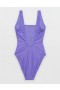  Aerie Astrology Babewatch Einteiliger Badeanzug Lila