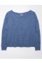  Aerie Whoa So Soft Pullover mit Ballettkragen Blau