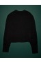  Aerie AE77 Premium Oversized Kurzer Kaschmirpullover Schwarz