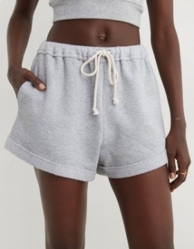  Aerie Restart Shorts mit hoher Taille Grau