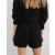  Aerie – LumberJane – Waffel-Shorts mit hoher Taille in Schwarz