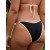  Aerie – Cheekiest Bikinihose mit weitem Rippenmuster und niedriger Leibhöhe zum Binden in Schwarz