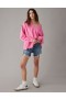  Aerie Big Hug Oversized φούτερ με λαιμόκοψη ροζ