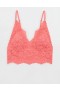  Aerie Show Off Σουτιέν με δαντέλα Longlinelette Coral