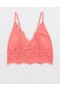  Aerie Show Off Σουτιέν με δαντέλα Longlinelette Coral
