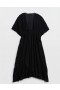  Φόρεμα Aerie Gauze Maxi Tie Kimono Μαύρο