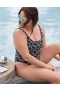  Aerie Smiley® Babewatch One Piece μαγιό μαύρο