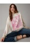  Aerie Oversized Blondie Graphic Φούτερ Λευκό