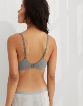  Ασύρματο σουτιέν Aerie Superchill με ελαφριά επένδυση Σκούρο Γκρι