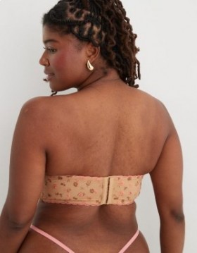  Aerie Show Off Κέντημα Σουτιέν χωρίς επένδυση Καφέ Ροζ