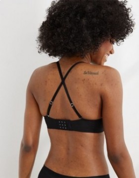  Σουτιέν Aerie Sunnie Strapless με ελαφριά γραμμή μαύρο